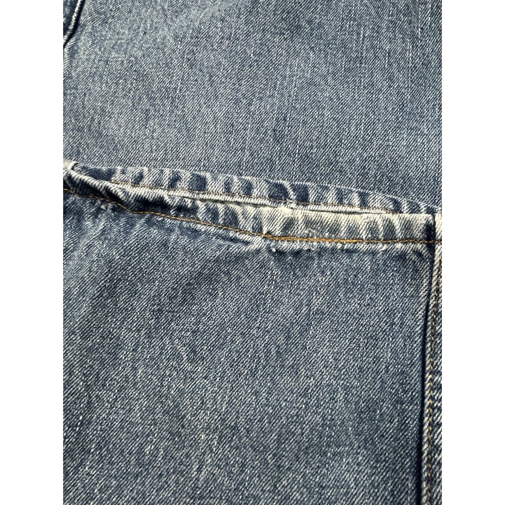 Levis 505 Jeans Mens 42x32 Blue Denim Regular Fit Straight Leg Medium Stone Wash - Picture 4 of 11